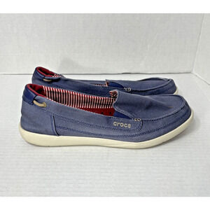 Crocs Walu Canvas Loafer Slip On Shoes Women’s Size 11